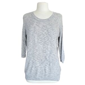 ARITZIA Wilfred Balzac Linen Blend Sweater Heather Gray Size M